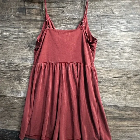 American Eagle Outfitters Red Spaghetti Strap Romper Jumpsuit - Picture 2 of 7